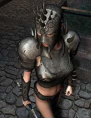 Image showing female warrior in armor