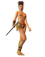 Image showing Amazon warrior with spear