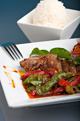 Image showing Thai Chile Basil Duck