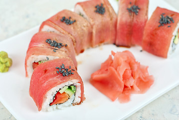 Image showing Fuji Sushi rolls