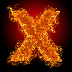 Image showing Fire small letter X