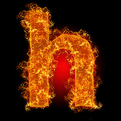 Image showing Fire small letter H