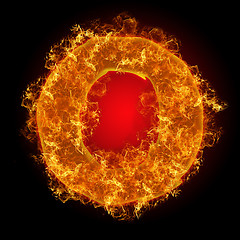 Image showing Fire small letter O
