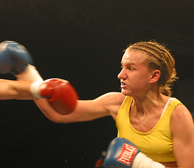 Image showing female boxing