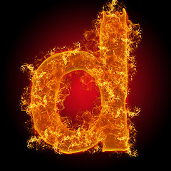 Image showing Fire small letter D