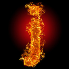 Image showing Fire small letter J