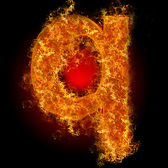 Image showing Fire small letter Q