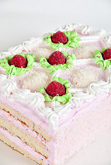 Image showing cream strawberry cake