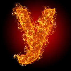 Image showing Fire small letter Y