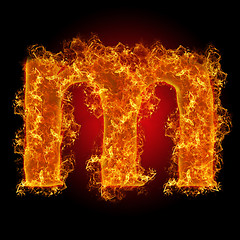 Image showing Fire small letter M