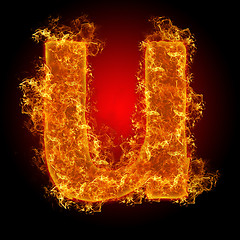 Image showing Fire small letter U