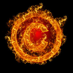 Image showing Fire sign Copyright