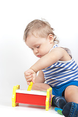 Image showing boy with a toy