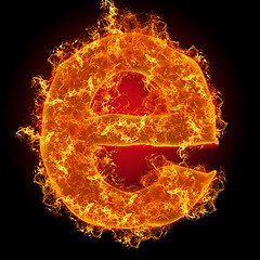 Image showing Fire small letter E