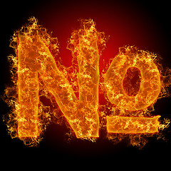 Image showing Fire sign number