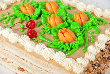 Image showing cream cherry cake