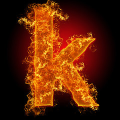 Image showing Fire small letter K