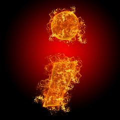 Image showing Fire semicolumn letter