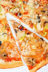 Image showing seafood pizza