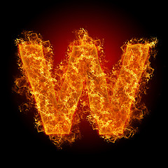 Image showing Fire small letter W
