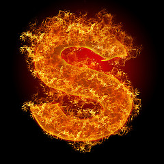 Image showing Fire small letter S