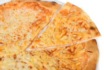 Image showing Three cheese pizza