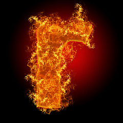 Image showing Fire small letter R