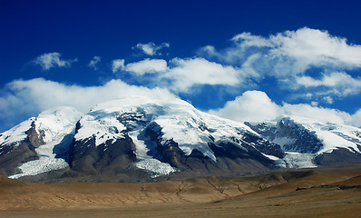 Image showing Landscape of snow mountains 