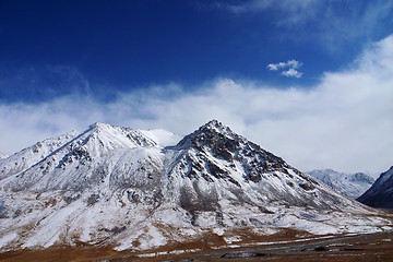 Image showing Landscape of snow mountains