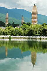 Image showing Landmarks of the famous Three Pagodas 