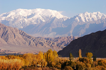 Image showing Landscape of snow mountains