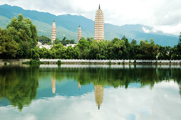 Image showing Landmarks of the famous Three Pagodas 