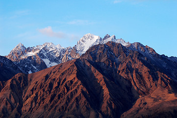 Image showing Landscape of snow mountains