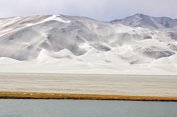 Image showing Landscape of snow mountains