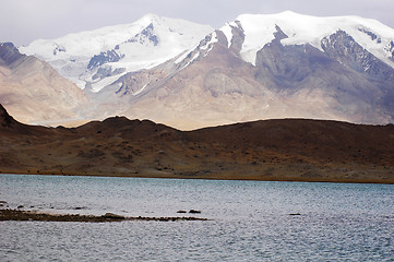 Image showing Landscape of snow mountains