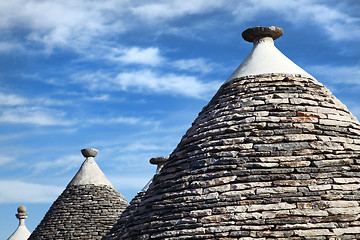 Image showing trulli roof and blue sky