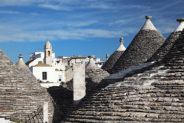 Image showing trulli roof and blue sky