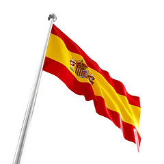 Image showing spanish flag on white