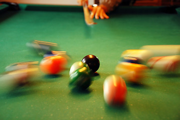 Image showing Billiards playing