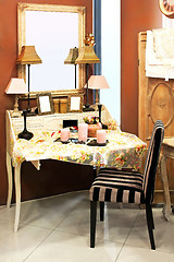 Image showing Vintage makeup table