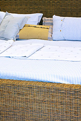 Image showing Rattan bed