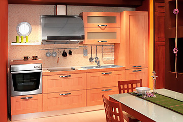 Image showing Compact kitchen interior