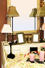 Image showing Beauty table detail