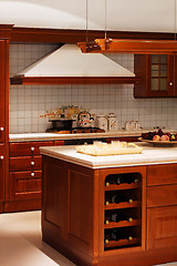 Image showing Wooden kitchen detail