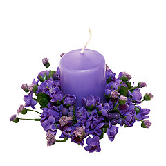 Image showing Floral candle