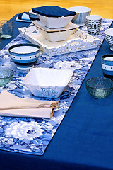 Image showing Blue tabletop