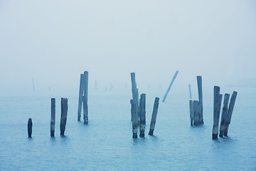 Image showing Remnants of an old with beautiful reflection. 