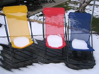 Image showing Beach chairs