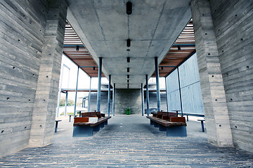 Image showing modern building indoor and chair 