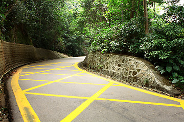 Image showing road with yellow lines